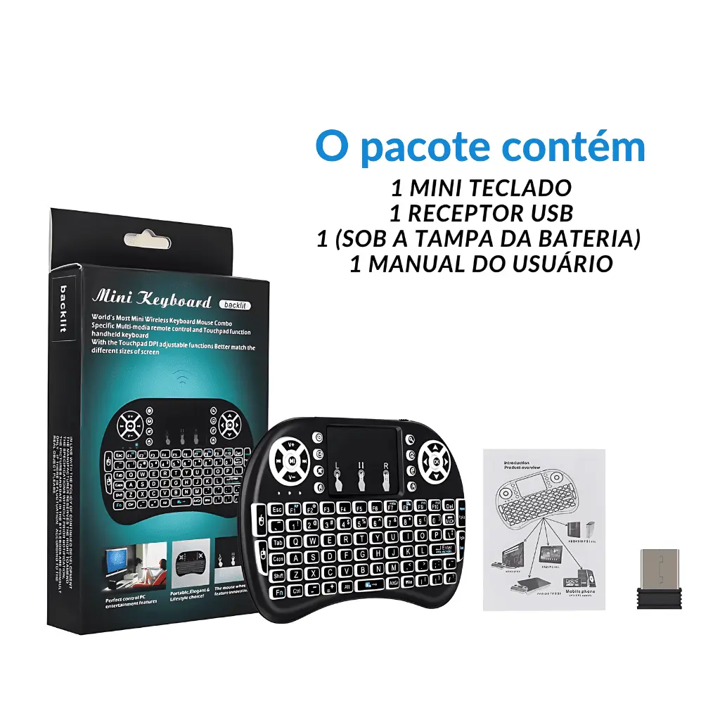 Mini-Teclado-Touchpad-Sem-Fio-itens-do-pacote